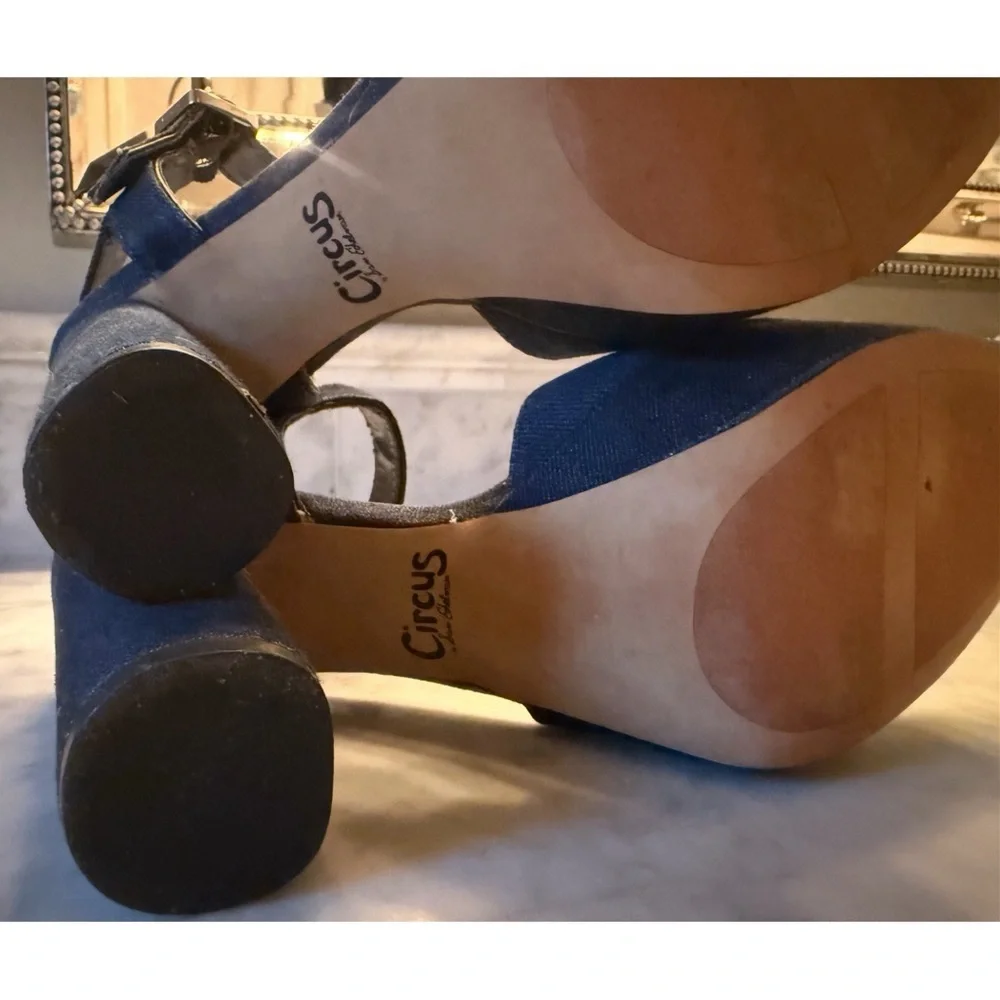 Circus by Sam Edelman Denim Blue Platform Sandals